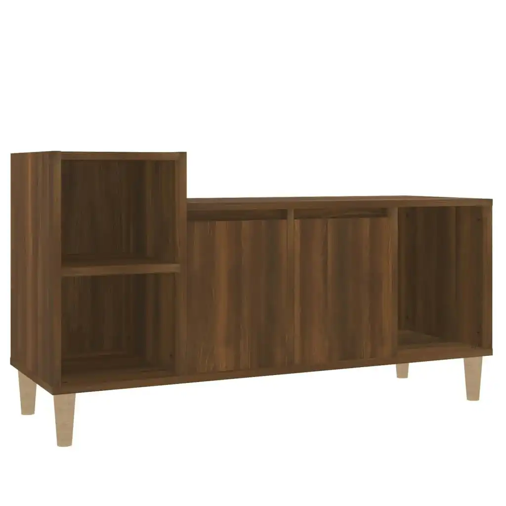 TV Cabinet Brown Oak 100x35x55 cm Engineered Wood 821179