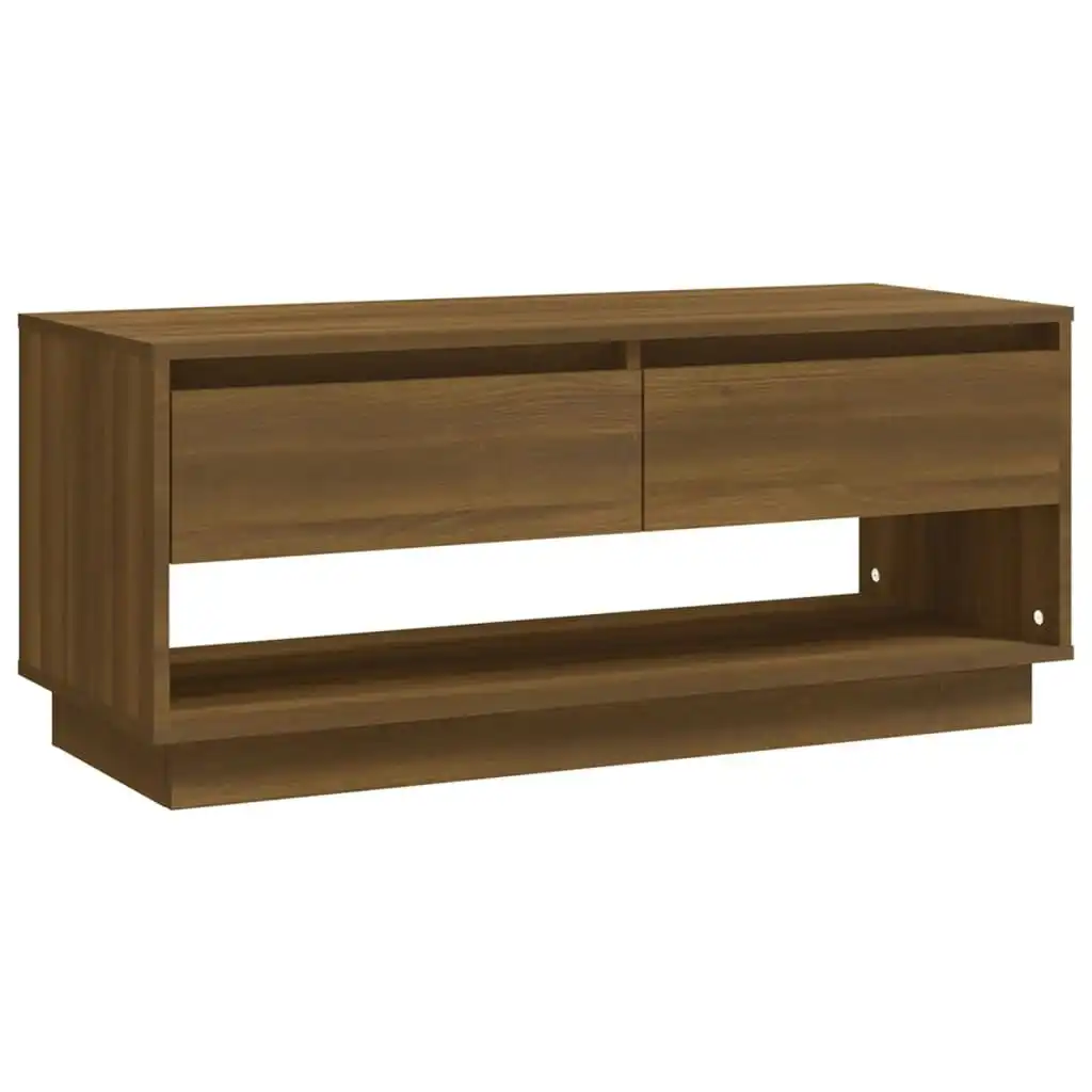 TV Cabinet Brown Oak 102x41x44 cm Engineered Wood 812974