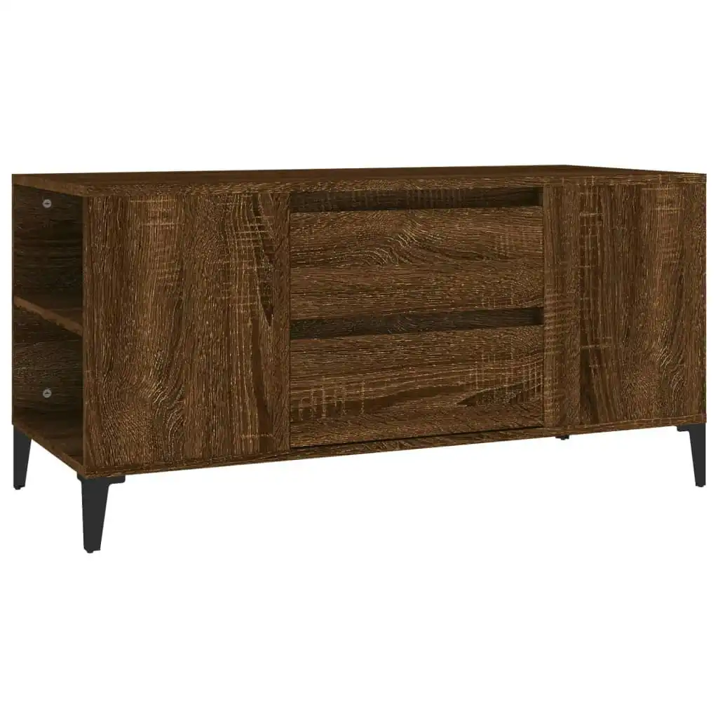 TV Cabinet Brown Oak 102x44.5x50 cm Engineered Wood 819611