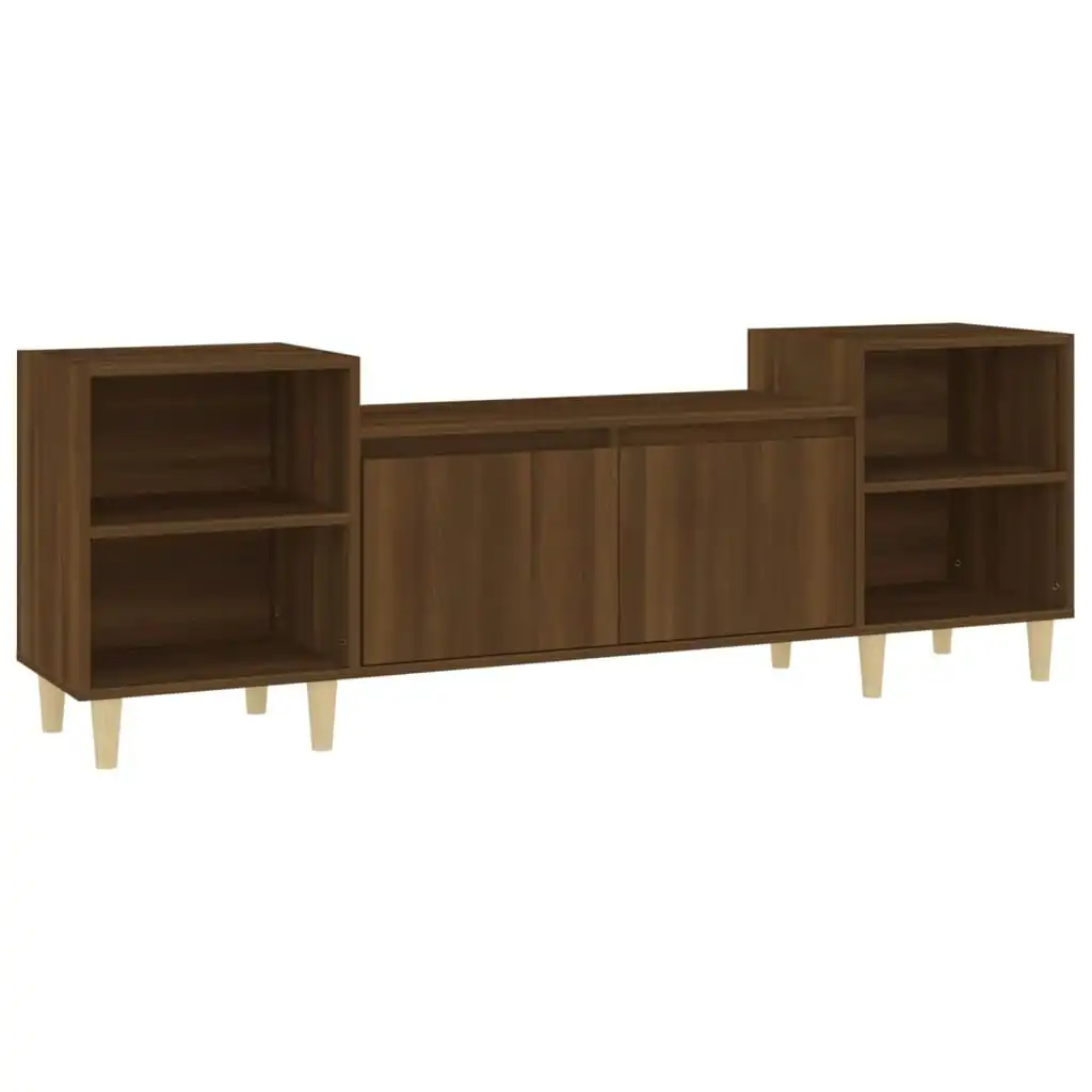 TV Cabinet Brown Oak 160x35x55 cm Engineered Wood 821195