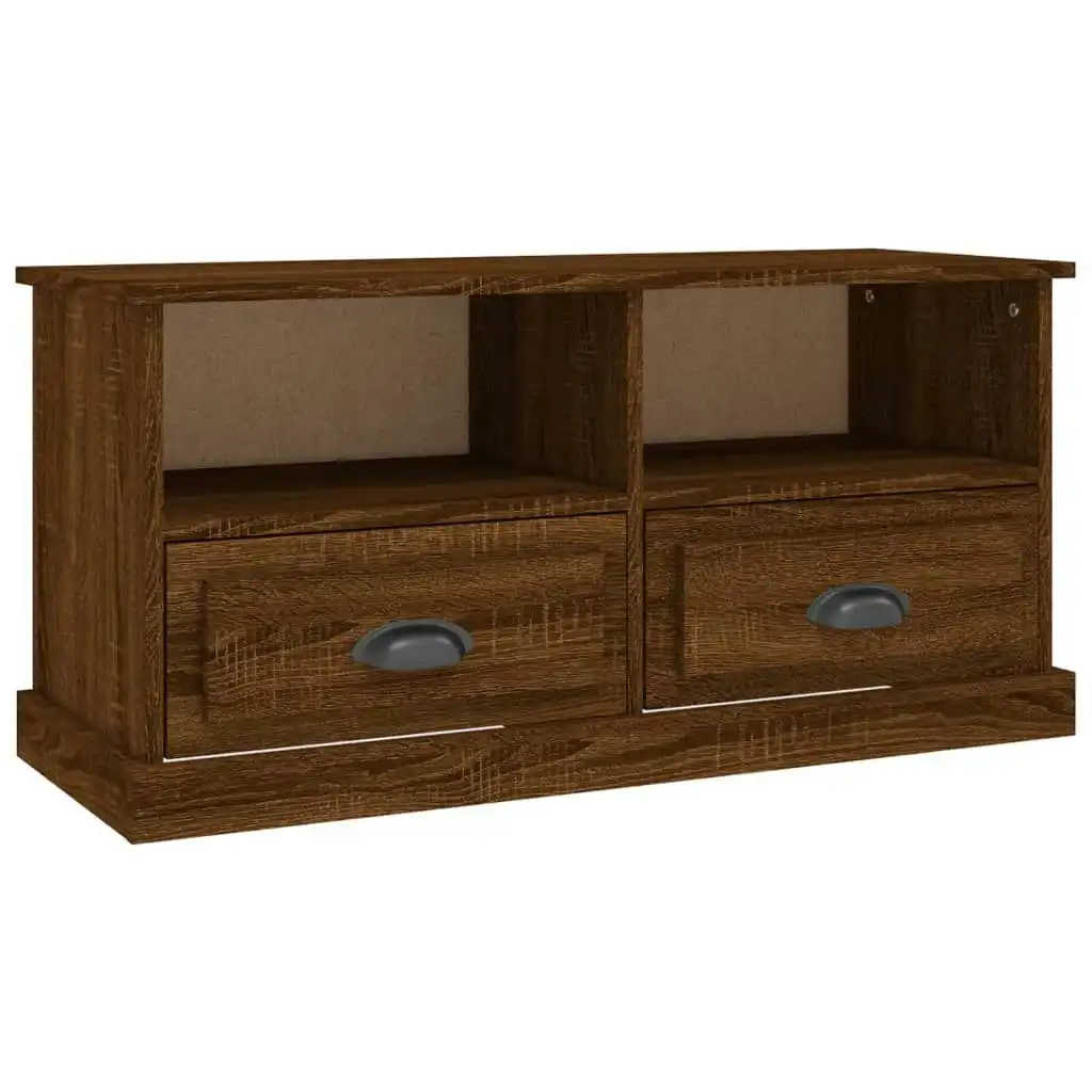 TV Cabinet Brown Oak 93x35.5x45 cm Engineered Wood 816471