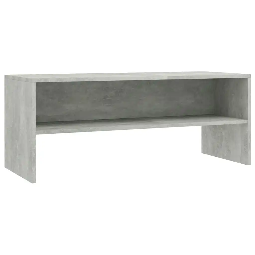 TV Cabinet Concrete Grey 100x40x40 cm Engineered Wood 800049