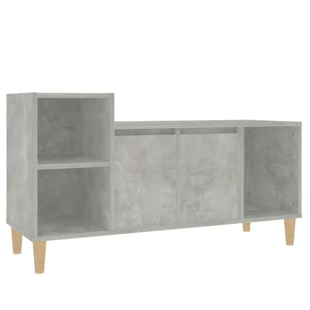 TV Cabinet Concrete Grey 100x35x55 cm Engineered Wood 821176