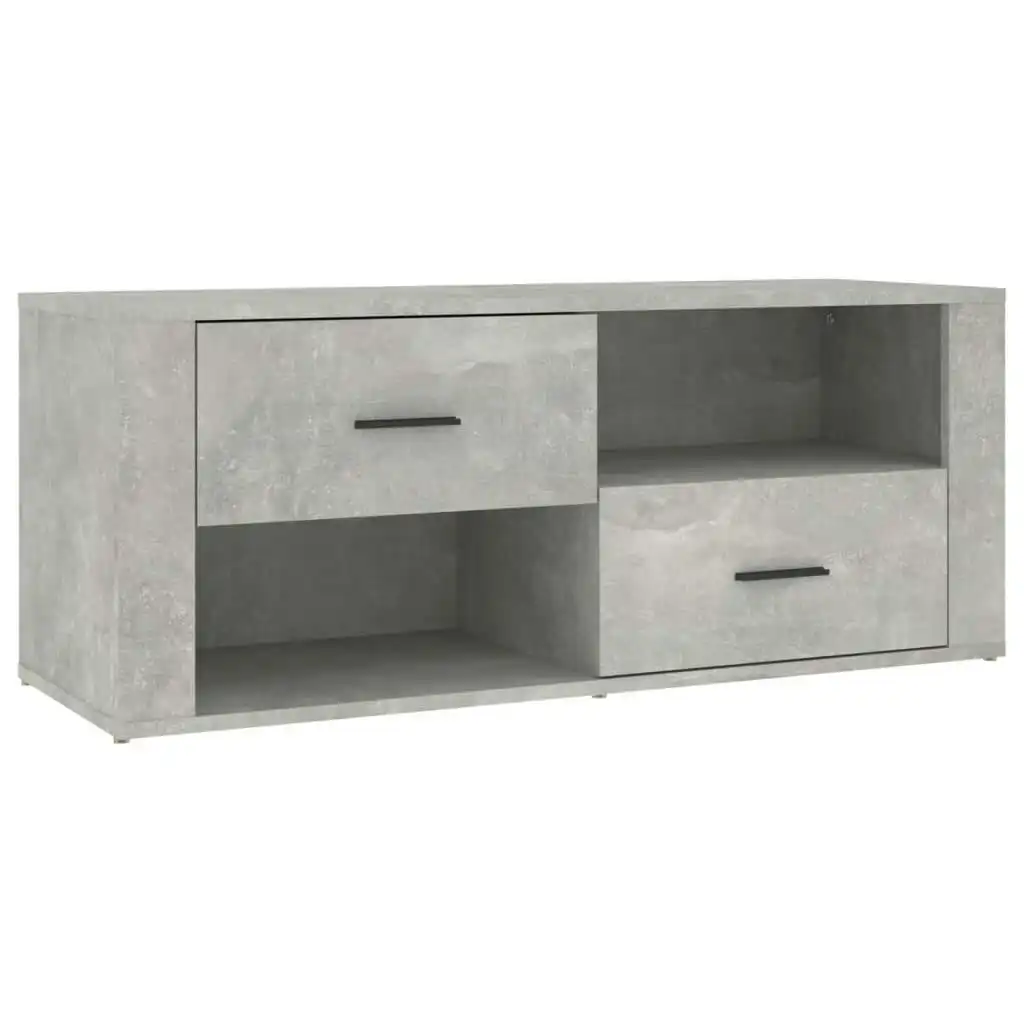 TV Cabinet Concrete Grey 100x35x40 cm Engineered Wood 823103