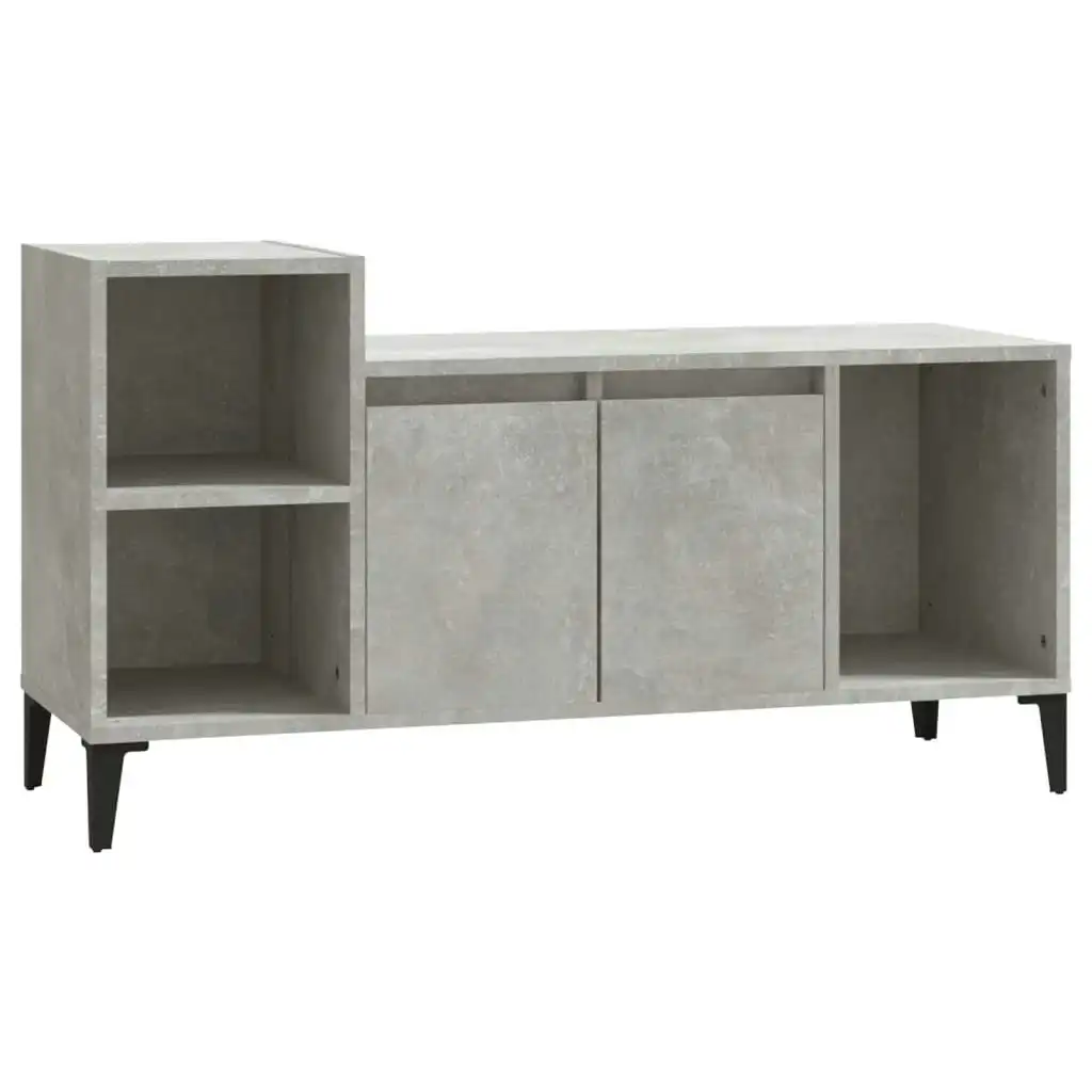 TV Cabinet Concrete Grey 100x35x55 cm Engineered Wood 821184