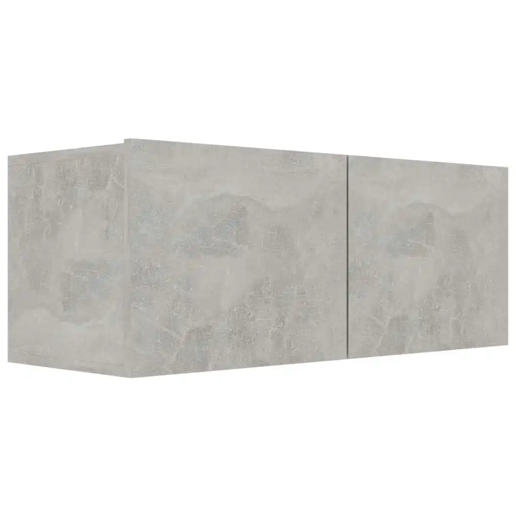 TV Cabinet Concrete Grey 80x30x30 cm Engineered Wood 801476