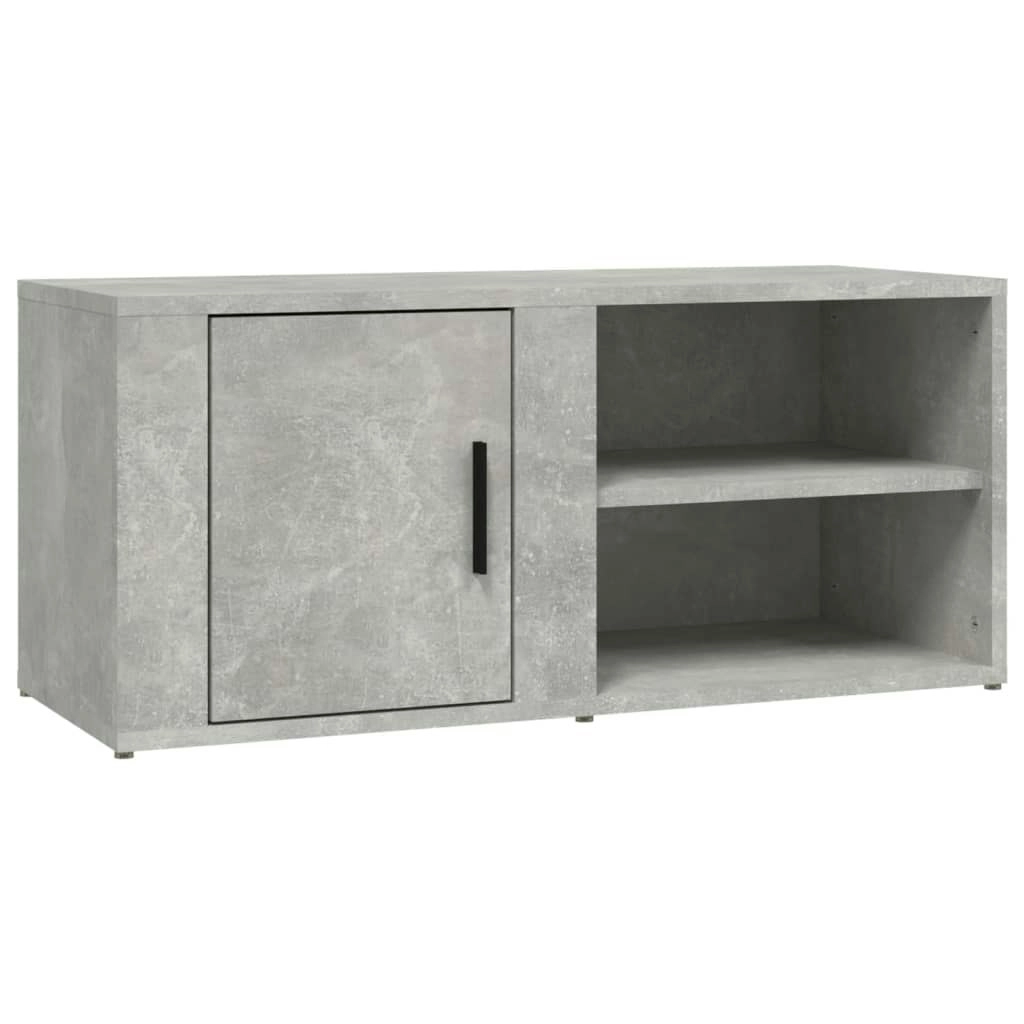 TV Cabinet Concrete Grey 80x31.5x36 cm Engineered Wood 819444