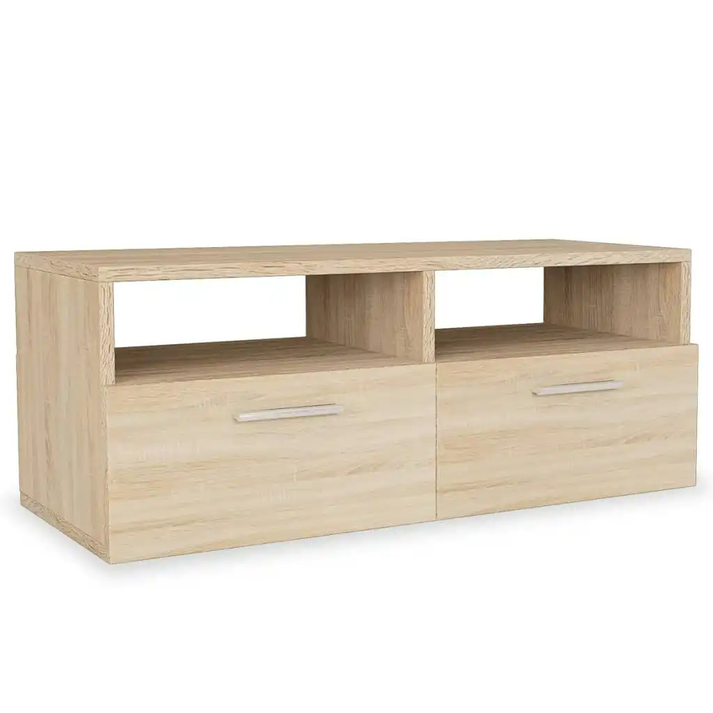 TV Cabinet Engineered Wood 95x35x36 cm Oak 244868