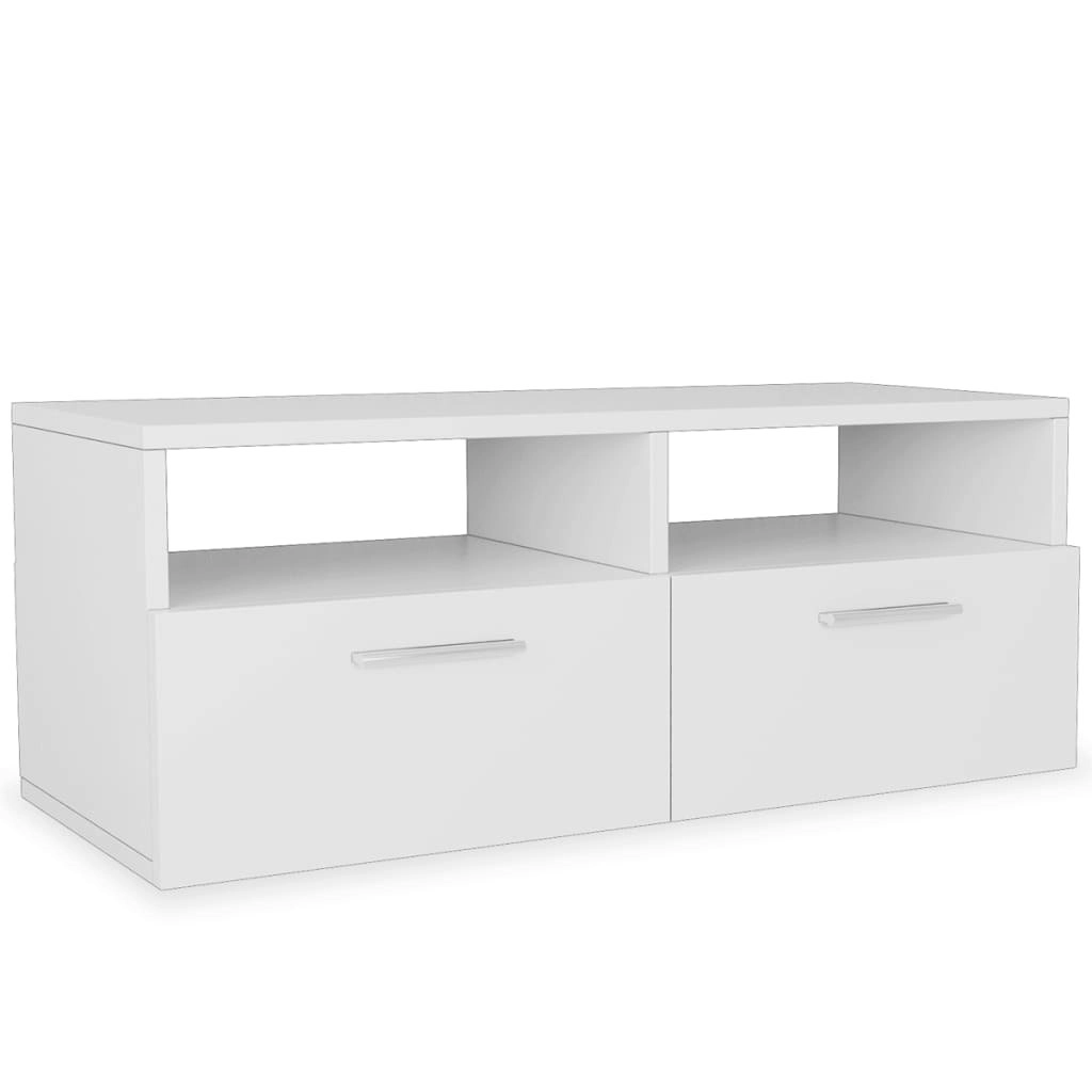 TV Cabinet Engineered Wood 95x35x36 cm White 244867