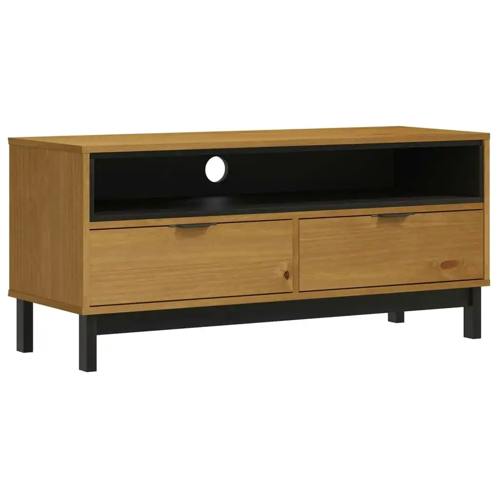 TV Cabinet FLAM 110x40x50 cm Solid Wood Pine 357819