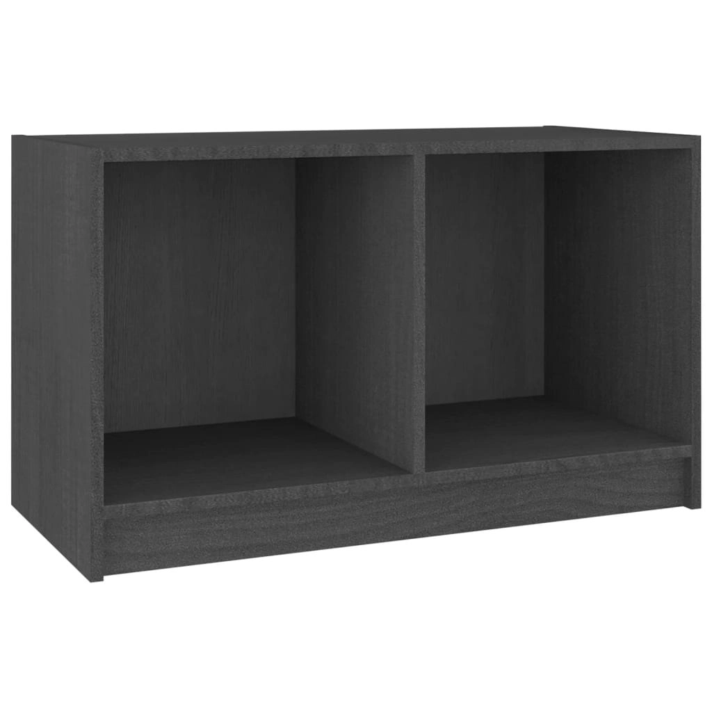 TV Cabinet Grey 70x33x42 cm Solid Pinewood 809944