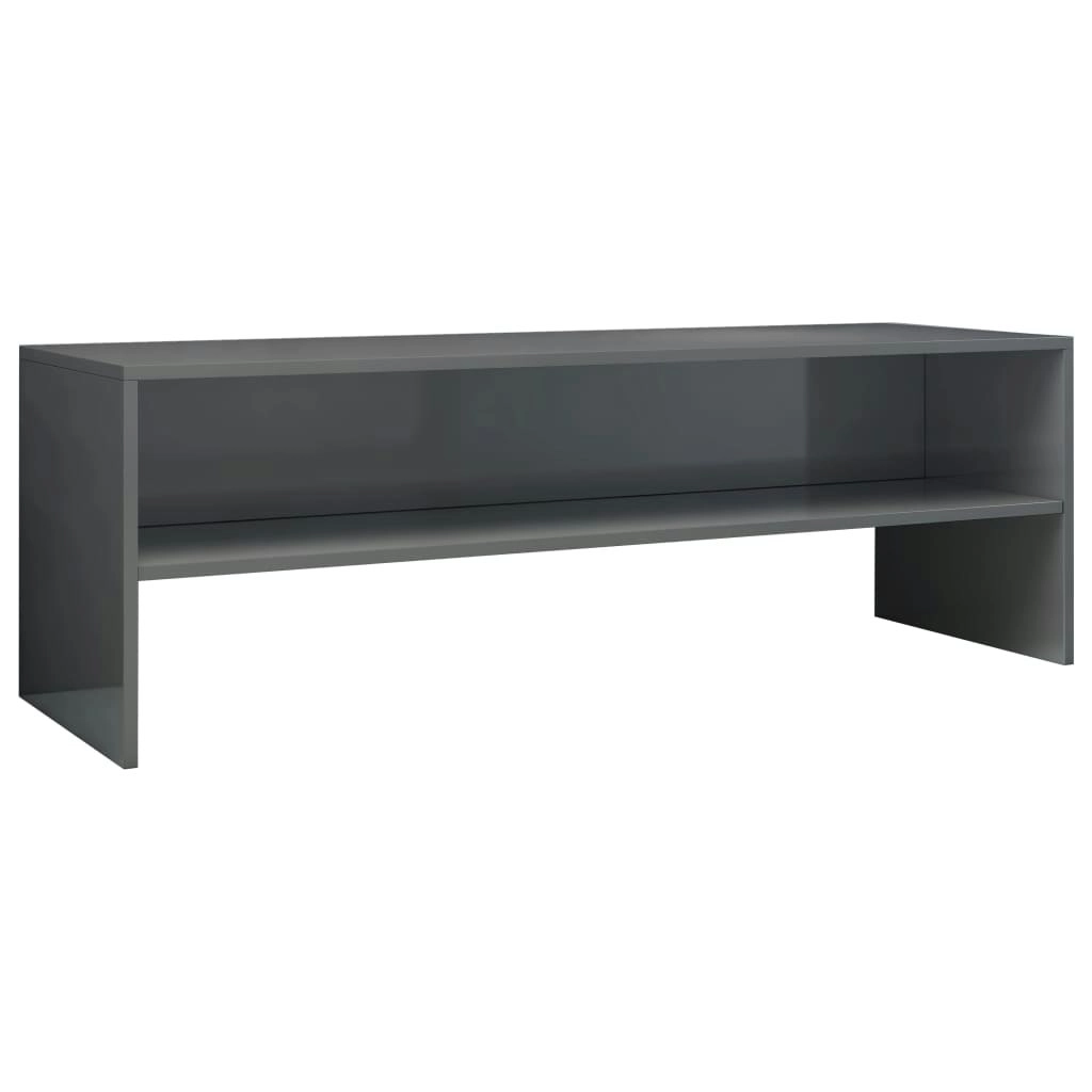 TV Cabinet High Gloss Grey 120x40x40 cm Engineered Wood 800044