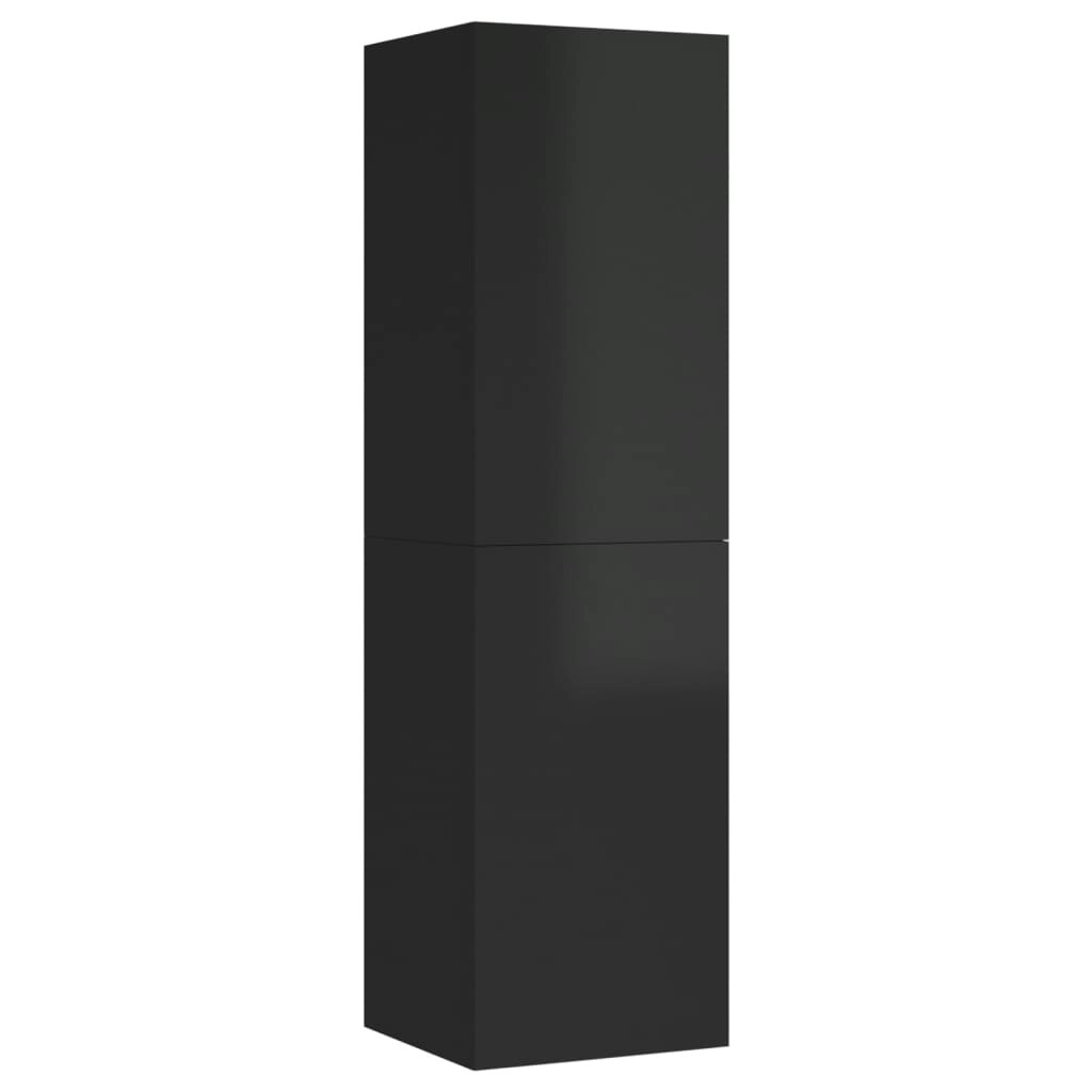 TV Cabinet High Gloss Black 30.5x30x110 cm Engineered Wood 803376