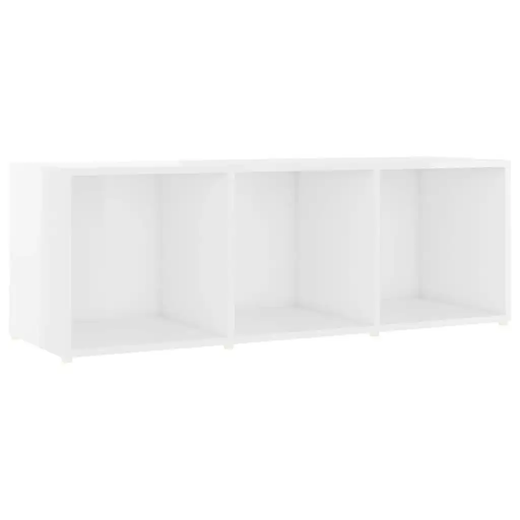 TV Cabinet High Gloss White 107x35x37 cm Engineered Wood 805540