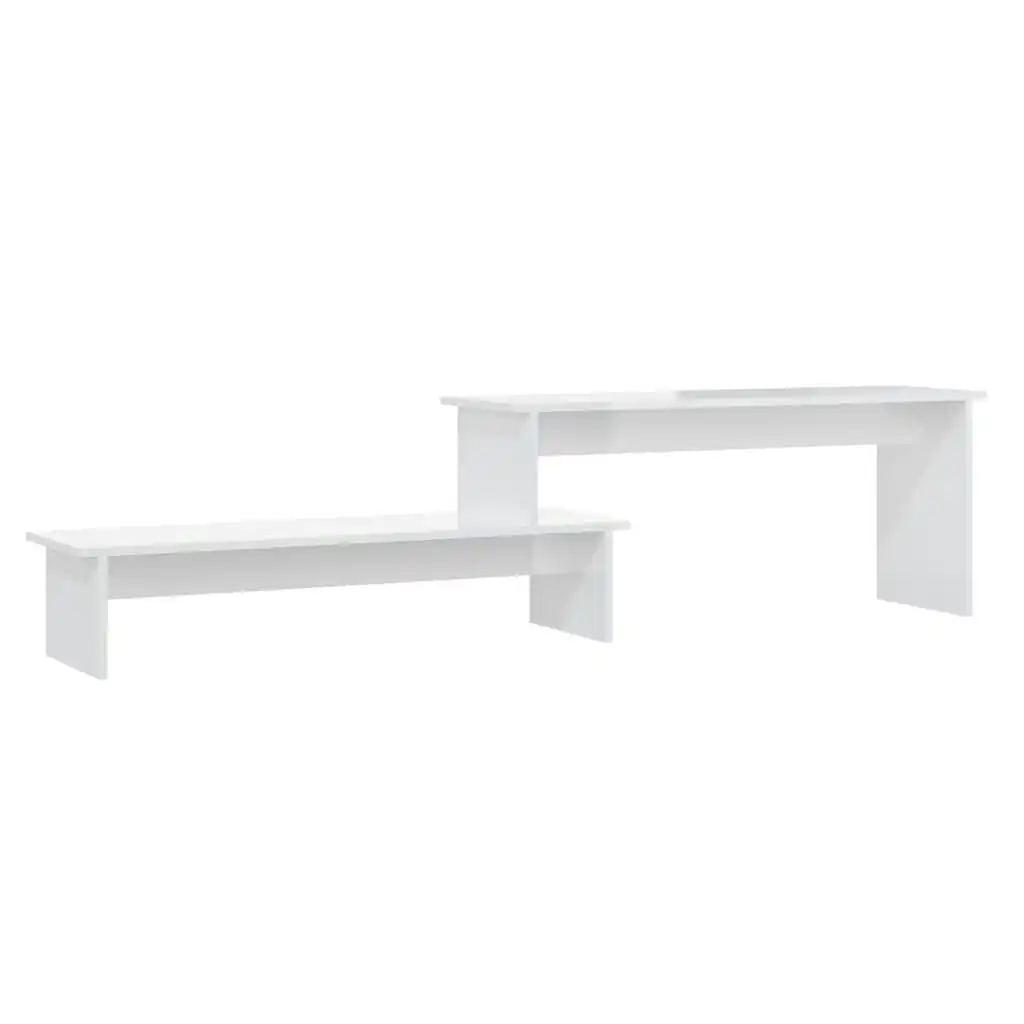 TV Cabinet High Gloss White 180x30x43 cm Engineered Wood 806271