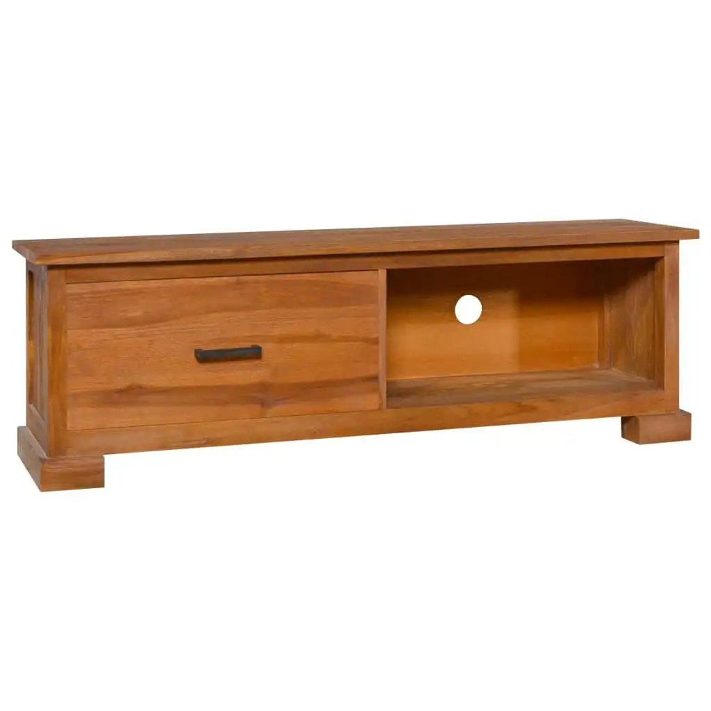 TV Cabinet 112x30x37 cm Solid Teak Wood 289083