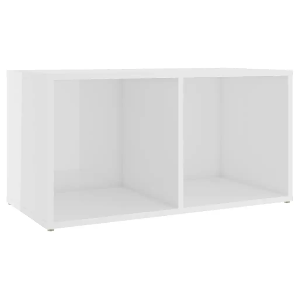 TV Cabinet High Gloss White 72x35x36.5 cm Engineered Wood 805531