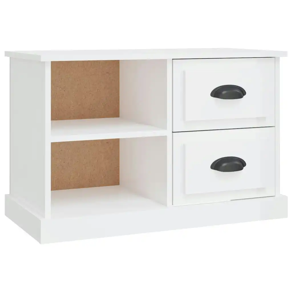 TV Cabinet High Gloss White 73x35.5x47.5 cm Engineered Wood 816170