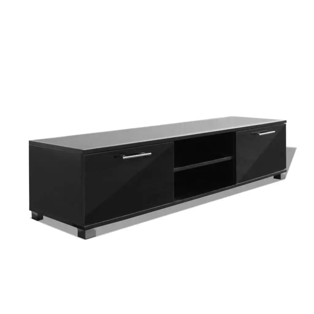 TV Cabinet High-Gloss Black 120x40.5x35 cm 243042