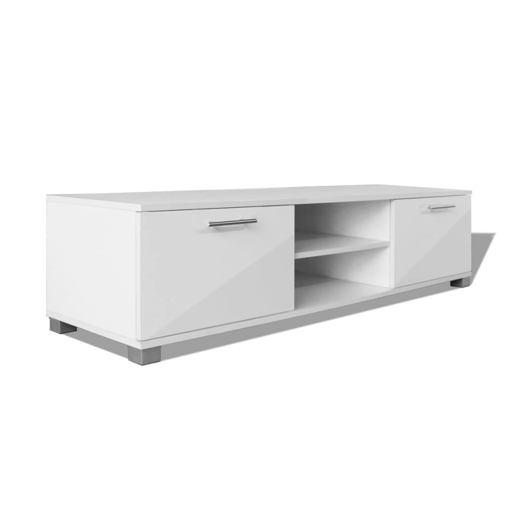 TV Cabinet High-Gloss White 120x40.5x35 cm 243041