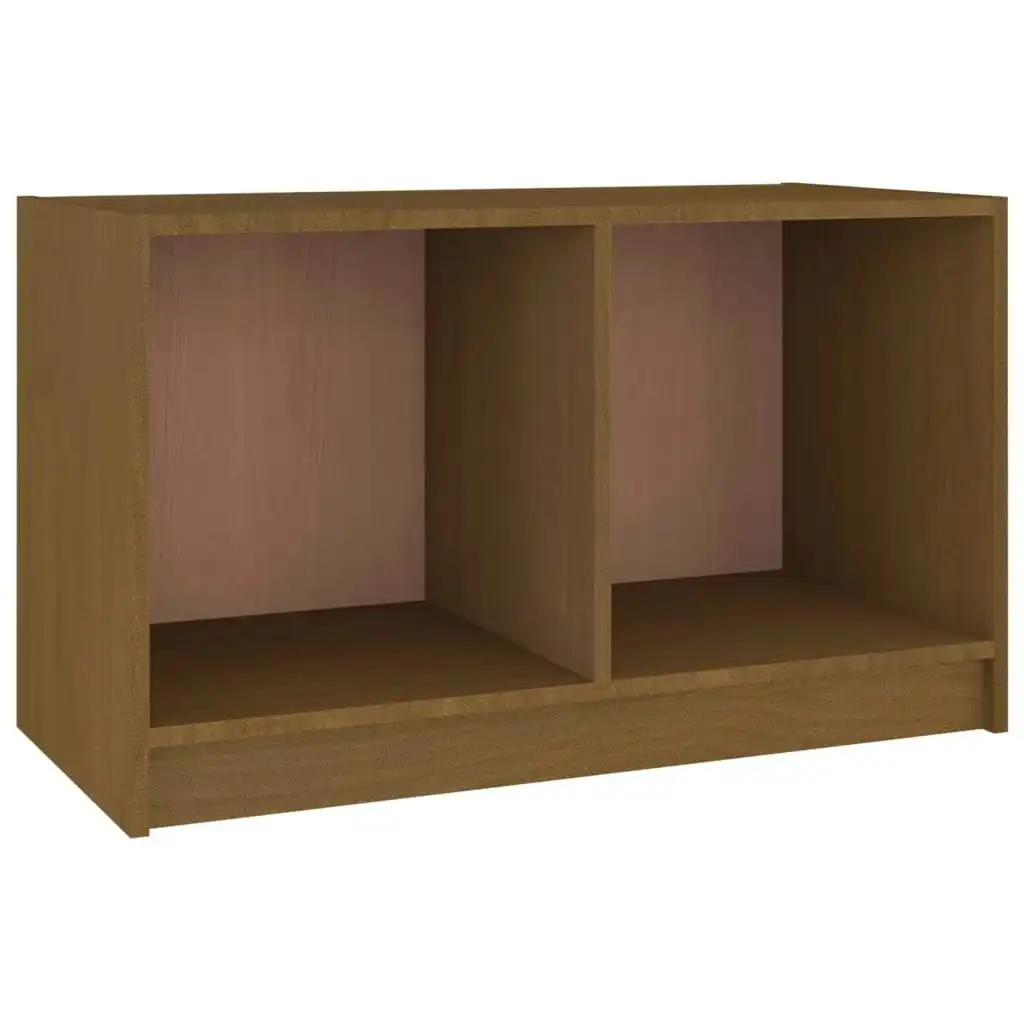 TV Cabinet Honey Brown 70x33x42 cm Solid Pinewood 809945