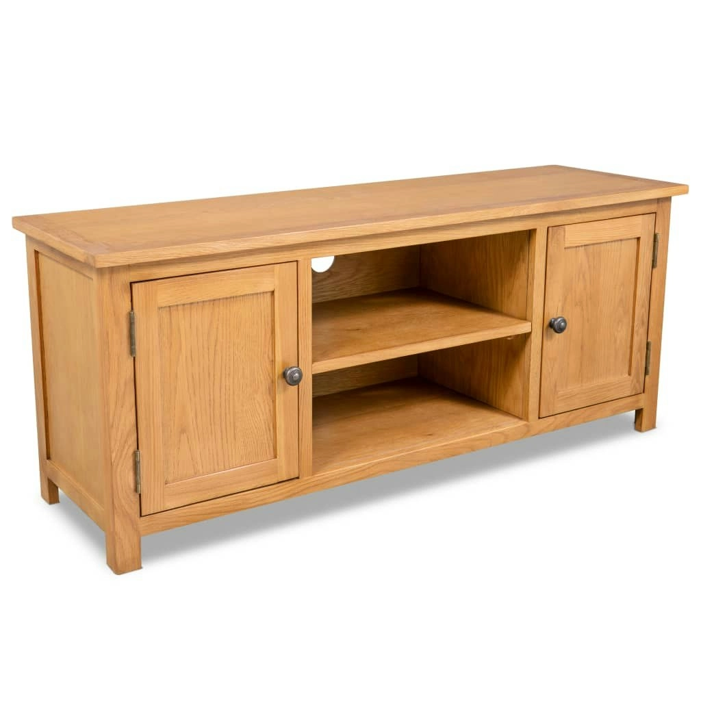 TV Cabinet 120x35x48 cm Solid Oak Wood 244467