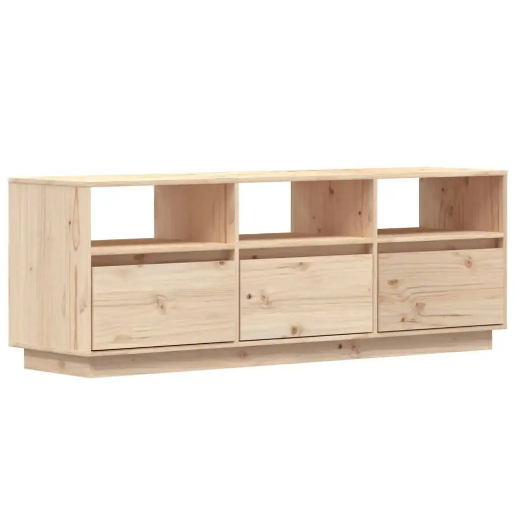 TV Cabinet 140x37x50 cm Solid Wood Pine 813430