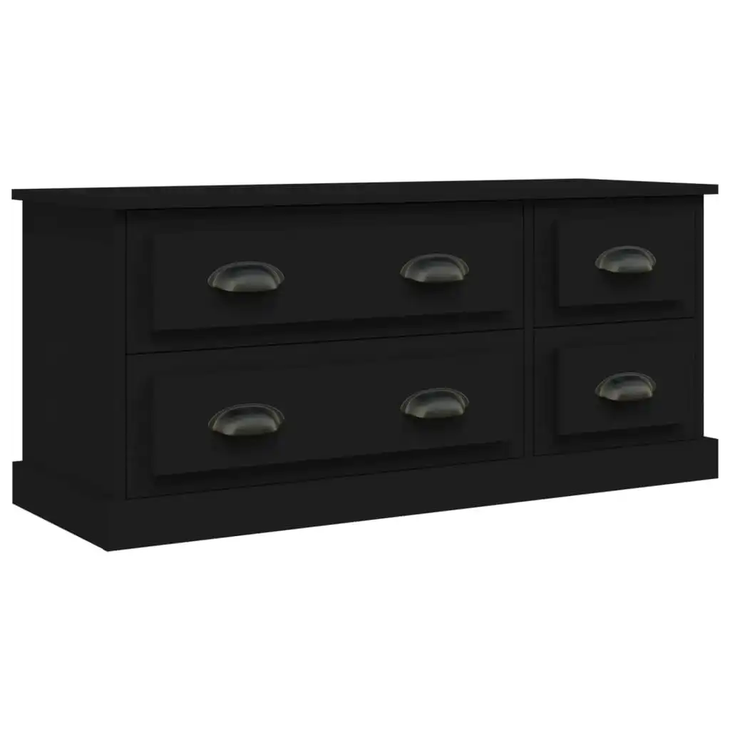 TV Cabinet Black 100x35.5x45 cm Engineered Wood 816449