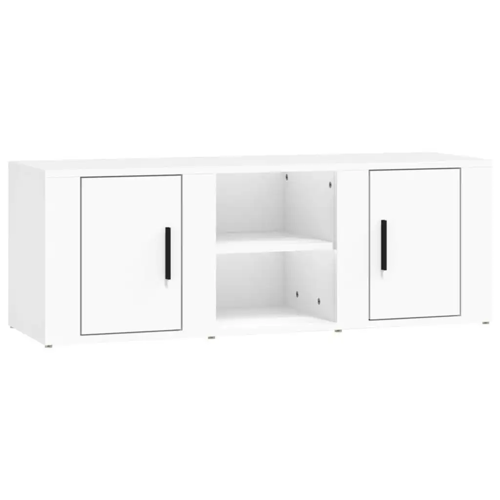 TV Cabinet White 100x31.5x35 cm Engineered Wood 819428