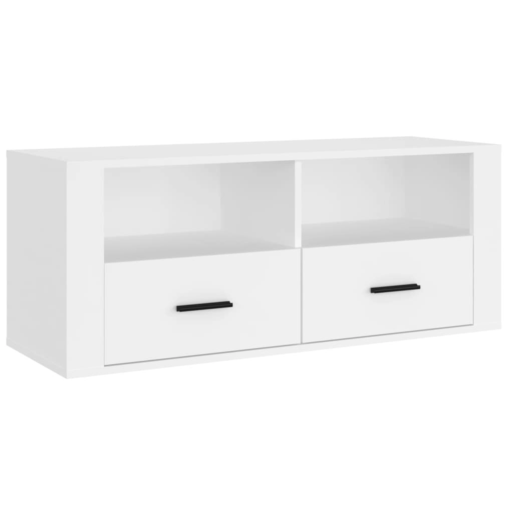 TV Cabinet White 100x35x40 cm Engineered Wood 816808