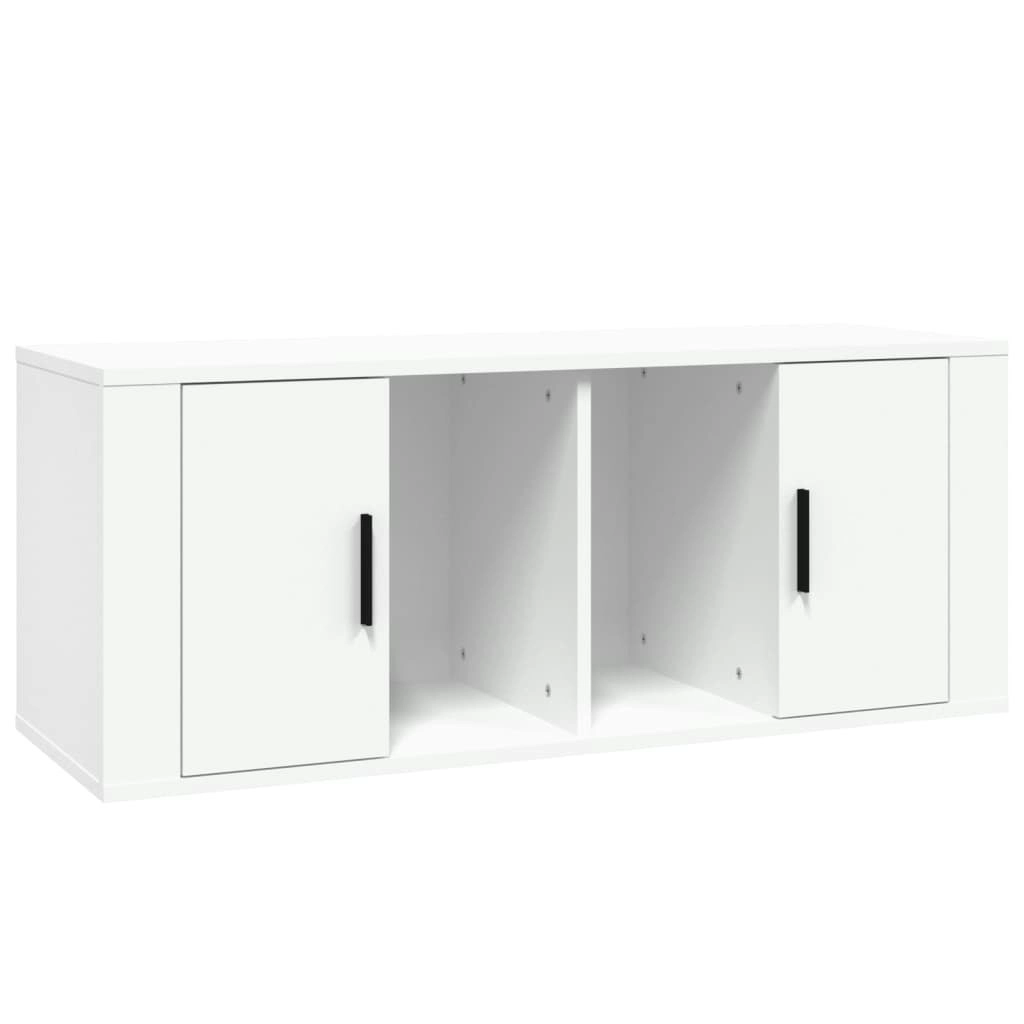 TV Cabinet White 100x35x40 cm Engineered Wood 816800