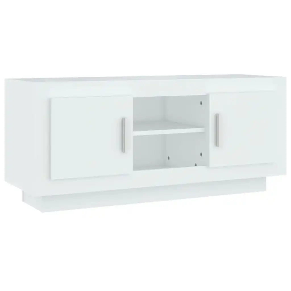 TV Cabinet White 102x35x45 cm Engineered Wood 811790