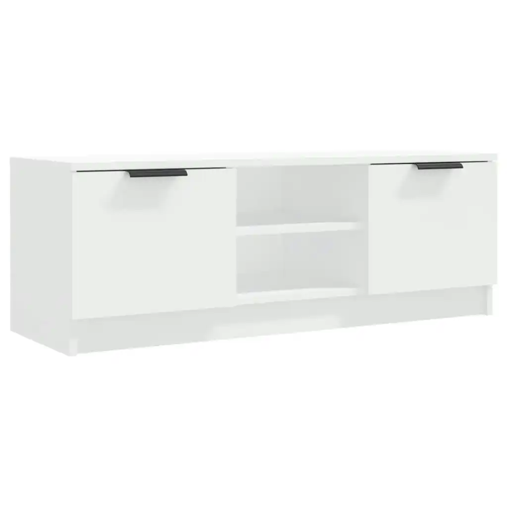 TV Cabinet White 102x35x36.5 cm Engineered Wood 811511