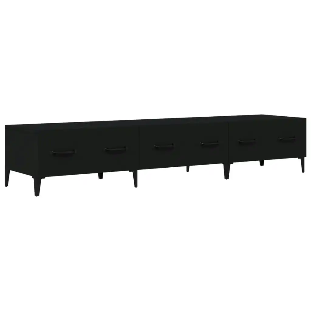 TV Cabinet Black 150x34.5x30 cm Engineered Wood 812646