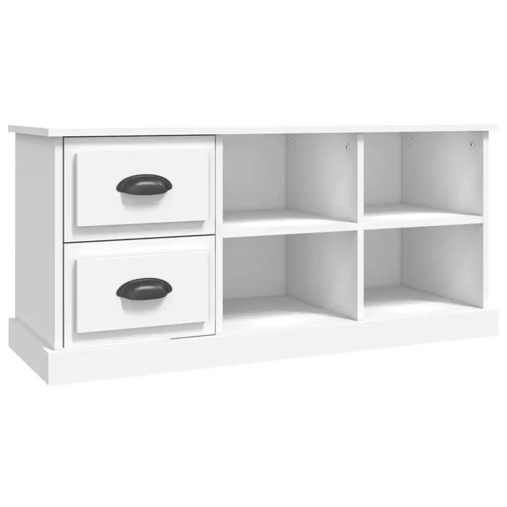 TV Cabinet White 102x35.5x47.5 cm Engineered Wood 816176