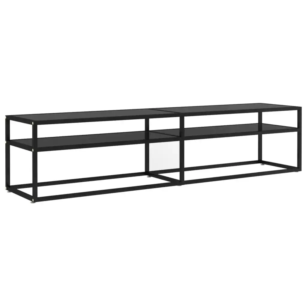 TV Cabinet Black 180x40x40.5 cm Tempered Glass 331723