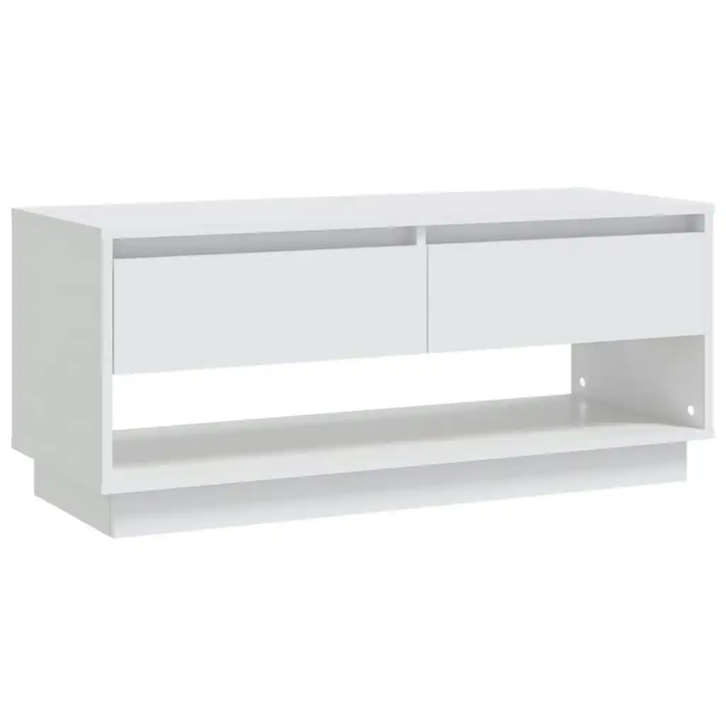 TV Cabinet White 102x41x44 cm Engineered Wood 809485