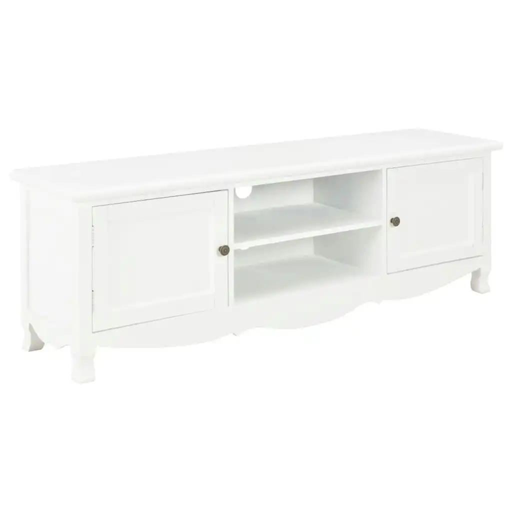 TV Cabinet White 120x30x40 cm Wood 249888