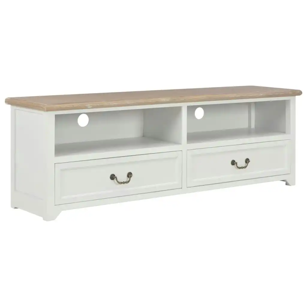 TV Cabinet White 120x30x40 cm Wood 249906