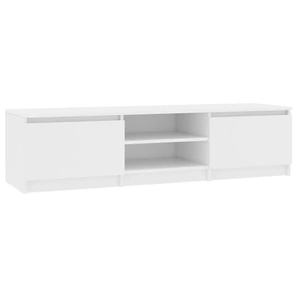 TV Cabinet White 140x40x35.5 cm Engineered Wood 800648