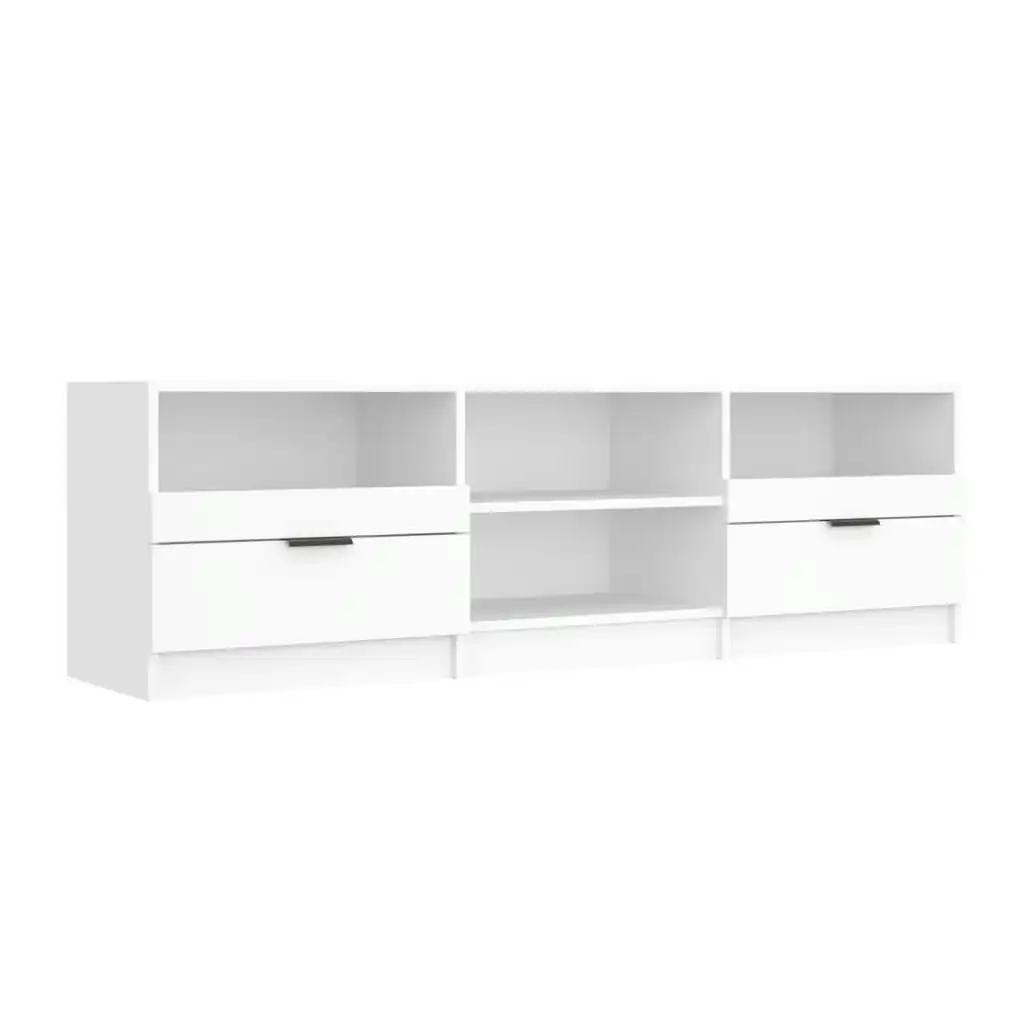 TV Cabinet White 150x33.5x45 cm Engineered Wood 811457