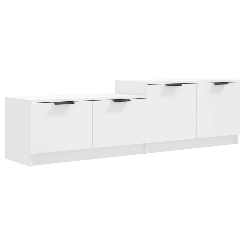 TV Cabinet White 158.5x36x45 cm Engineered Wood 811484