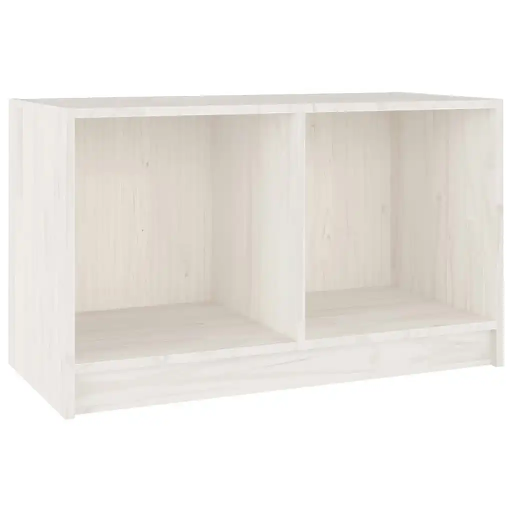 TV Cabinet White 70x33x42 cm Solid Pinewood 809943