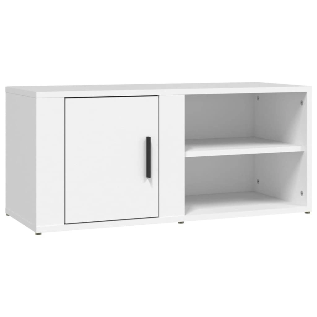 TV Cabinet White 80x31.5x36 cm Engineered Wood 819436