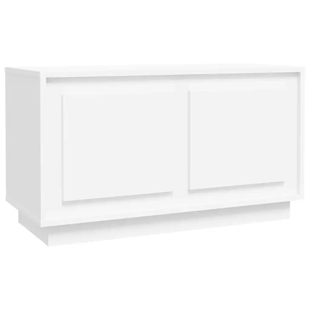 TV Cabinet White 80x35x45 cm Engineered Wood 819852