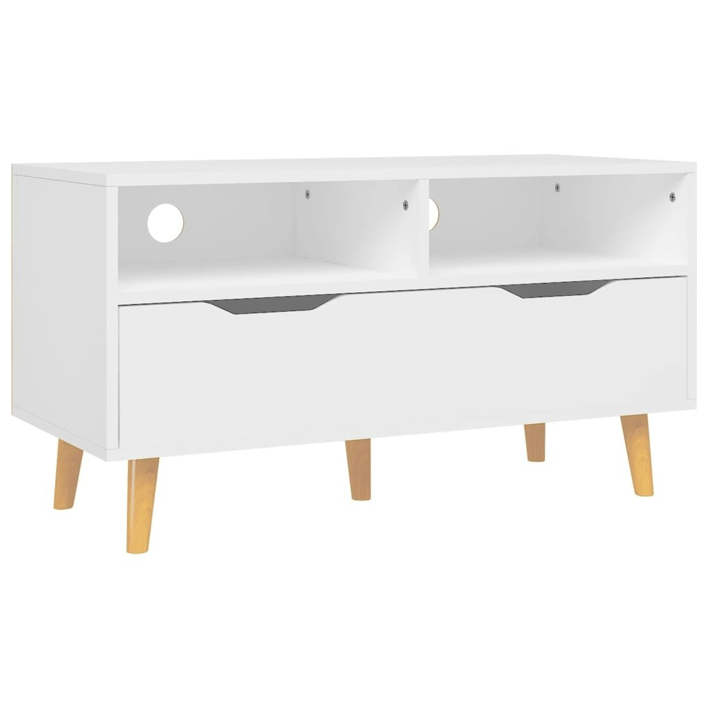 TV Cabinet White 90x40x48.5 cm Engineered Wood 326777