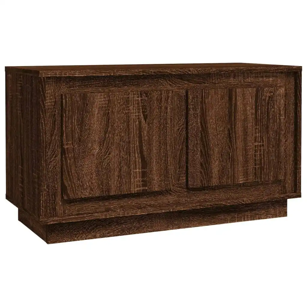 TV Cabinet Brown Oak 80x35x45 cm Engineered Wood 819859