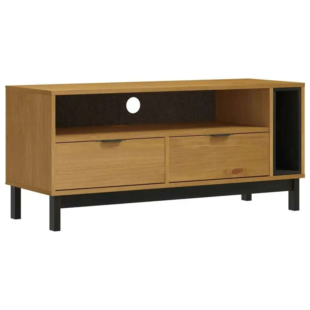 TV Cabinet FLAM 110x40x50 cm Solid Wood Pine 357820