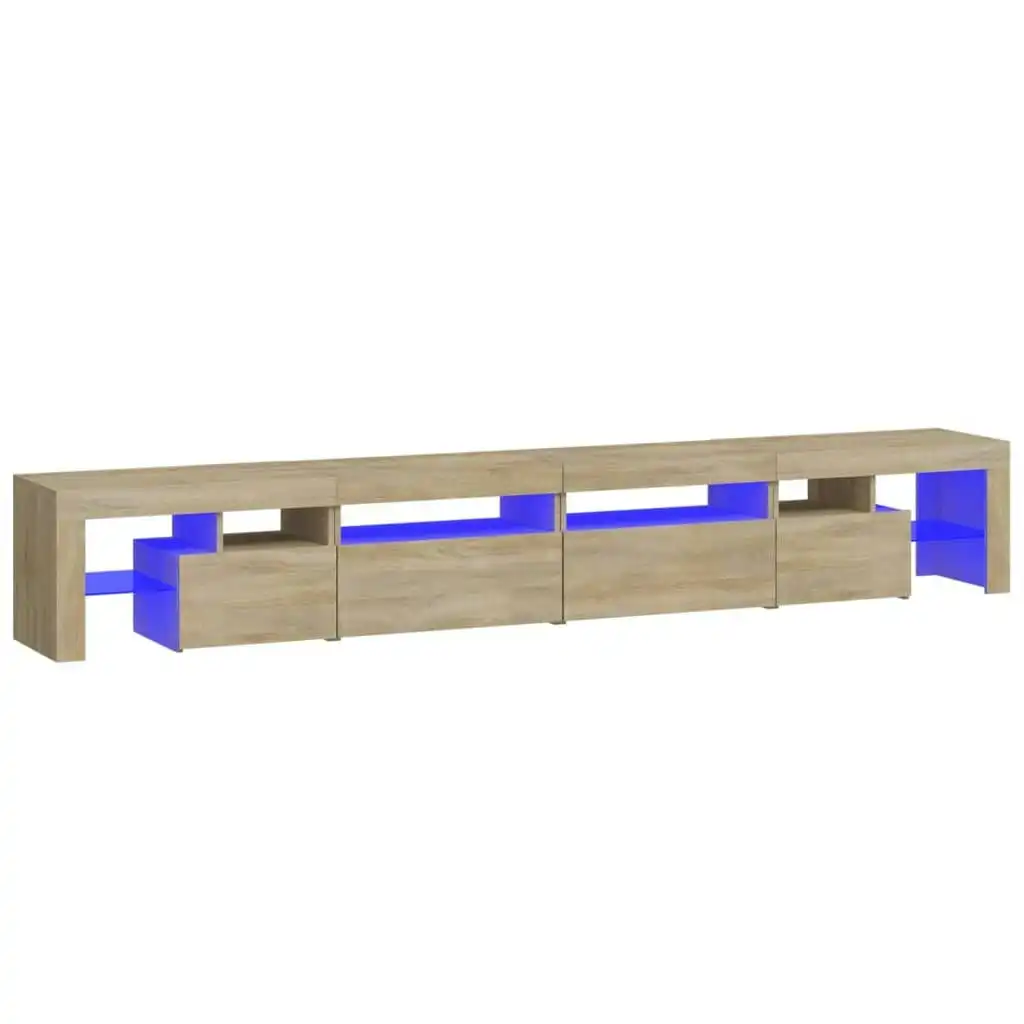 TV Cabinet with LED Lights Sonoma Oak 260x36.5x40 cm 3152820