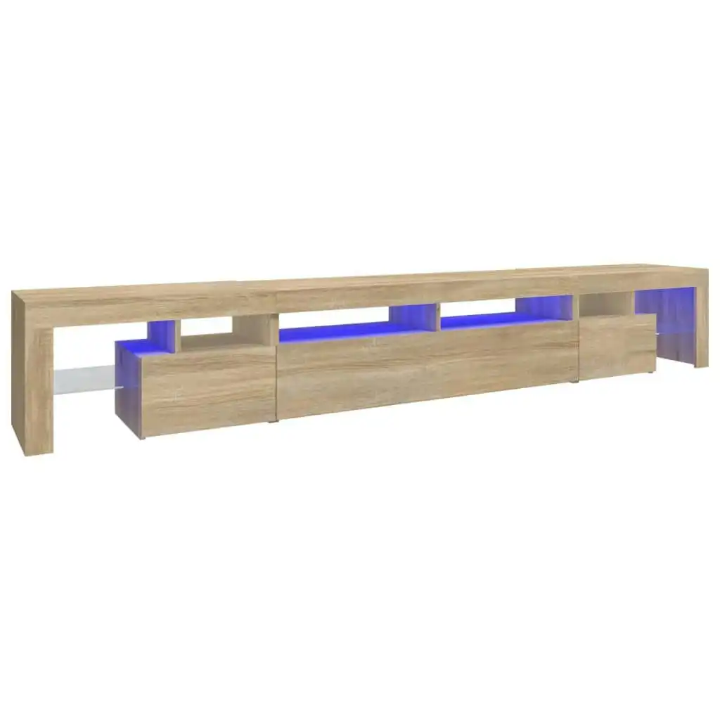 TV Cabinet with LED Lights Sonoma Oak 260x36.5x40 cm 3152780